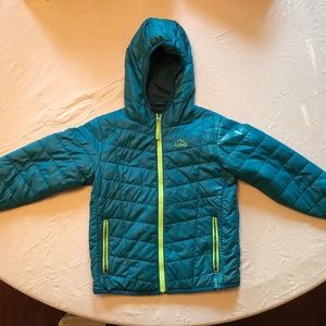 L.L.bean lightweight puffer jacket kids 4 primaloft packaway